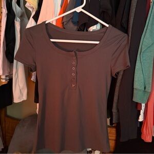 Classic gray Button-Up Women's Top